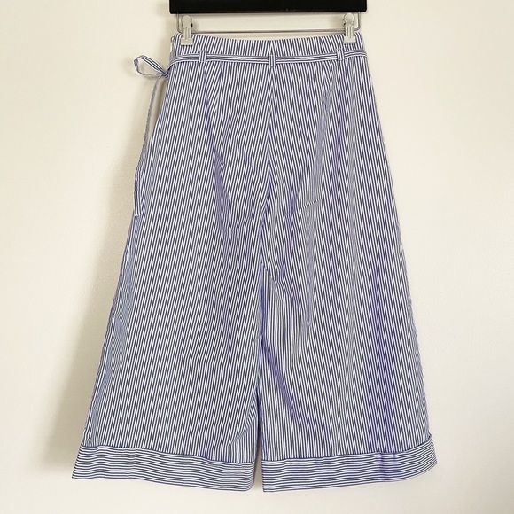 J. CREW Cuffed Wide Leg Crop Shirting Striped 4 - Picture 10 of 15